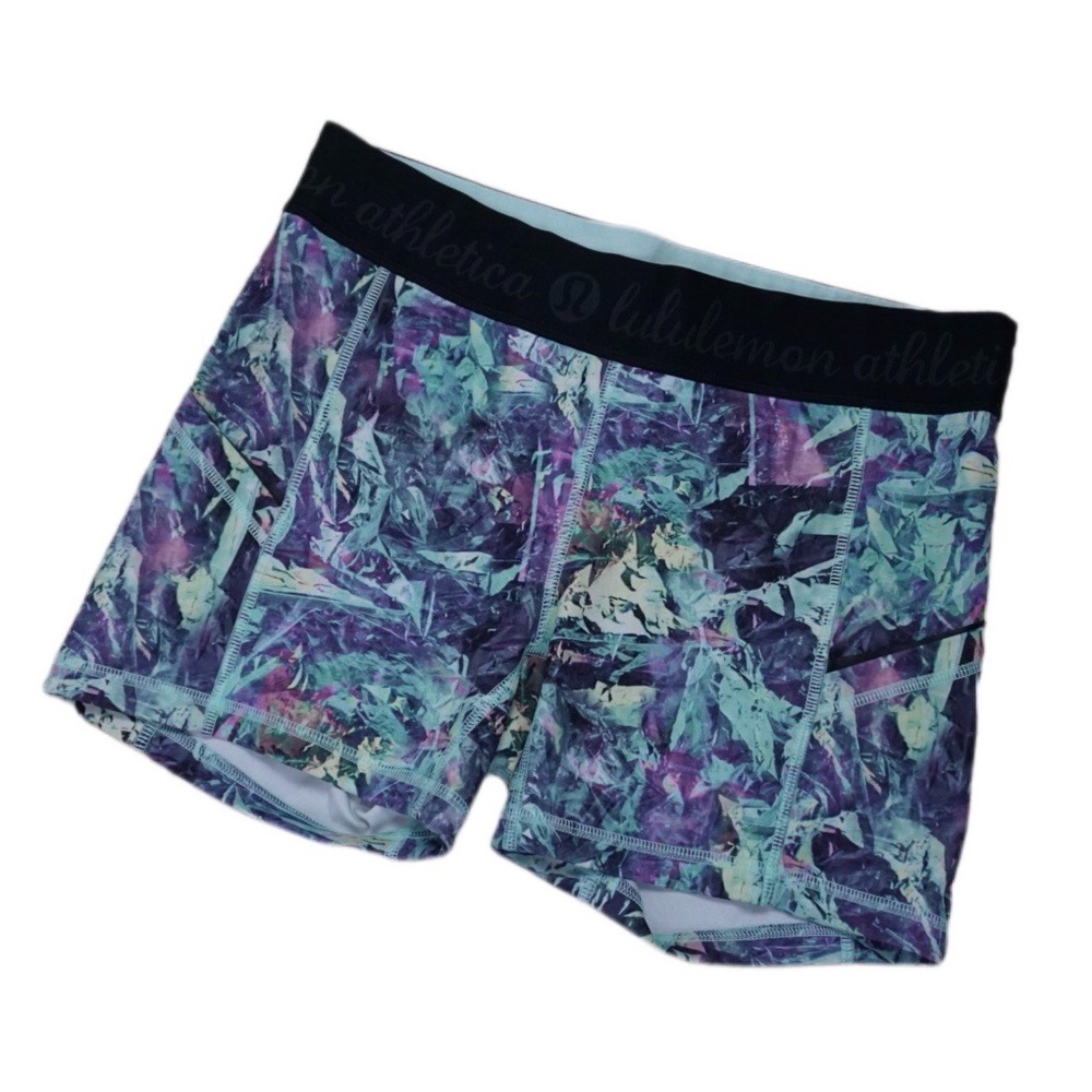 Lululemon Blue & Purple Athletic Compression Shorts, XS-S